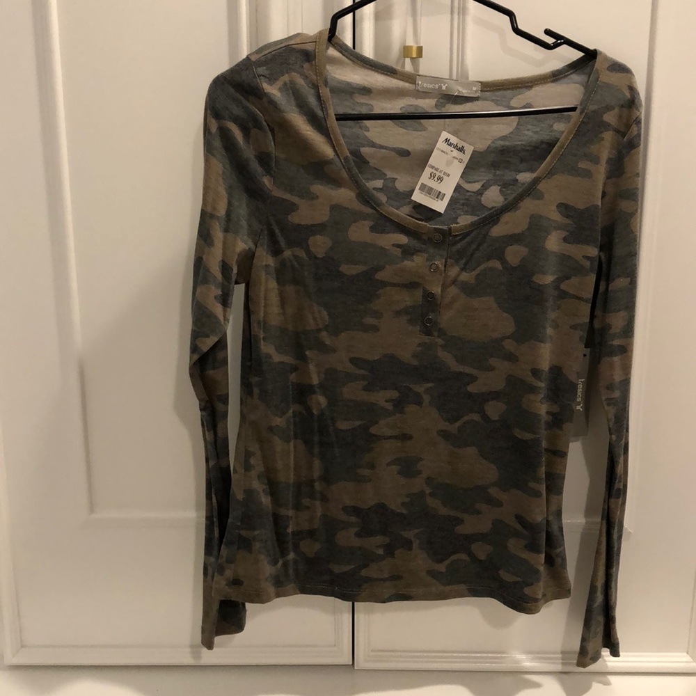 Camo Long Sleeve Top